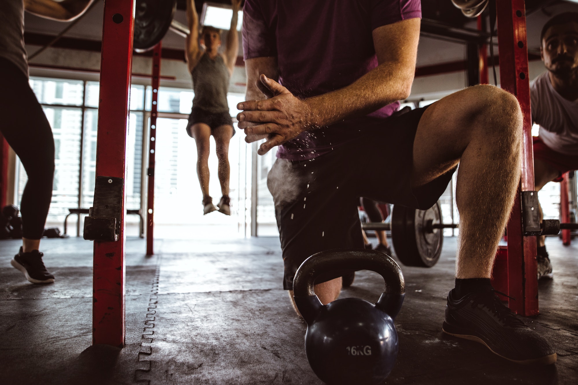 Functional training class working out